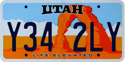 UT license plate Y342LY