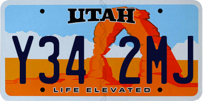 UT license plate Y342MJ