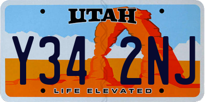UT license plate Y342NJ