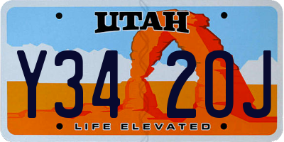 UT license plate Y342OJ