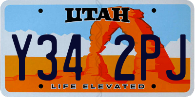 UT license plate Y342PJ