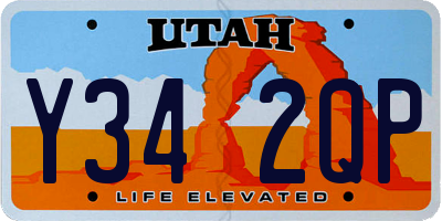 UT license plate Y342QP
