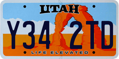 UT license plate Y342TD