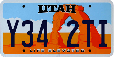 UT license plate Y342TI