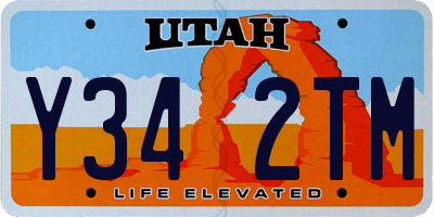 UT license plate Y342TM