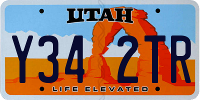 UT license plate Y342TR