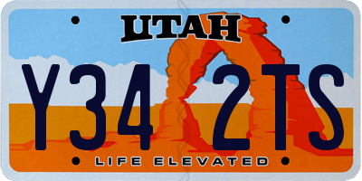 UT license plate Y342TS