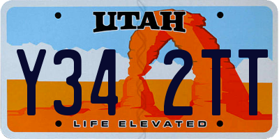UT license plate Y342TT