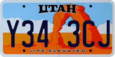 UT license plate Y343CJ