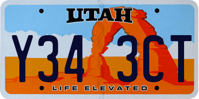 UT license plate Y343CT