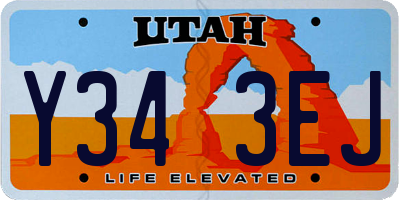 UT license plate Y343EJ