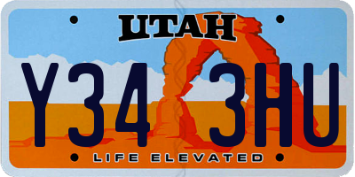 UT license plate Y343HU