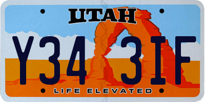 UT license plate Y343IF