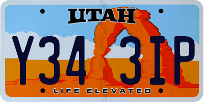 UT license plate Y343IP