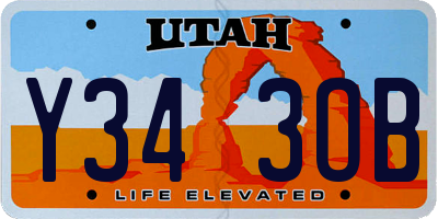 UT license plate Y343OB