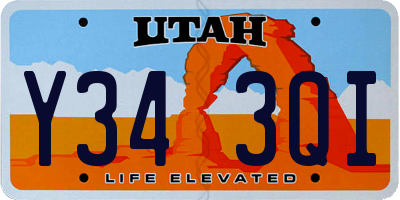 UT license plate Y343QI