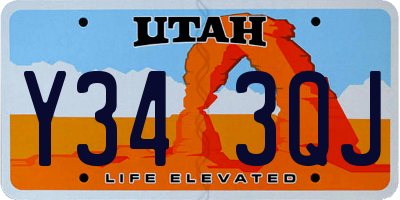 UT license plate Y343QJ