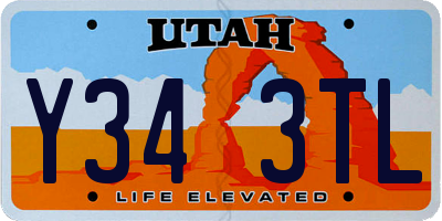 UT license plate Y343TL
