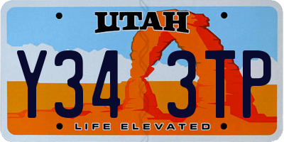 UT license plate Y343TP