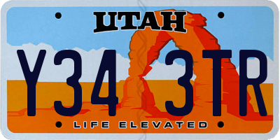 UT license plate Y343TR