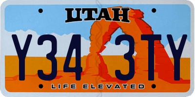 UT license plate Y343TY
