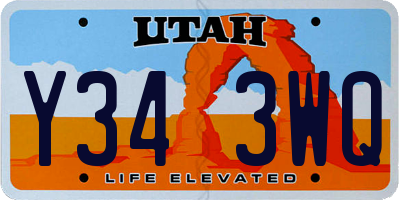 UT license plate Y343WQ