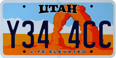 UT license plate Y344CC