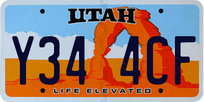 UT license plate Y344CF