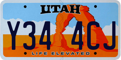 UT license plate Y344CJ