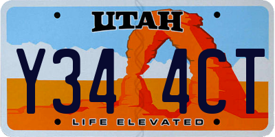 UT license plate Y344CT