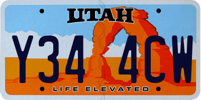 UT license plate Y344CW