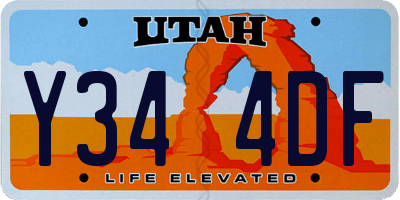 UT license plate Y344DF