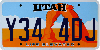 UT license plate Y344DJ