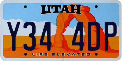 UT license plate Y344DP