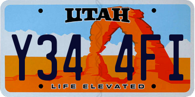 UT license plate Y344FI