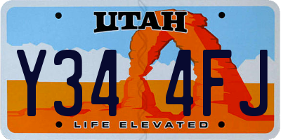 UT license plate Y344FJ
