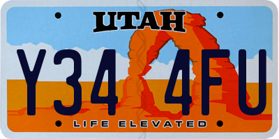 UT license plate Y344FU