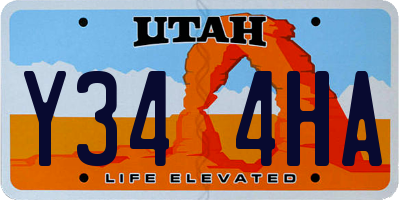 UT license plate Y344HA
