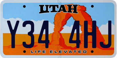 UT license plate Y344HJ