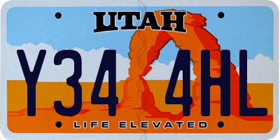 UT license plate Y344HL