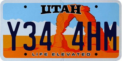 UT license plate Y344HM