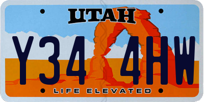 UT license plate Y344HW