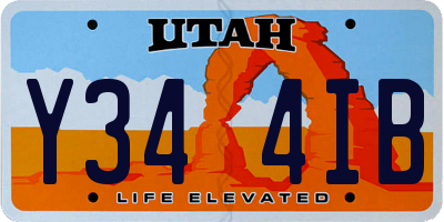 UT license plate Y344IB
