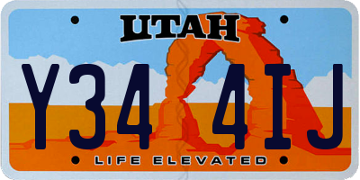 UT license plate Y344IJ