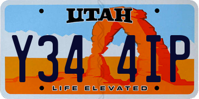 UT license plate Y344IP