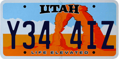 UT license plate Y344IZ