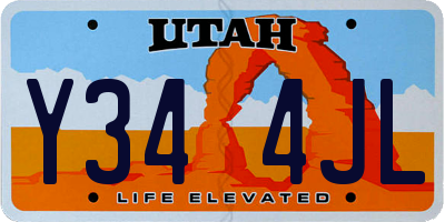 UT license plate Y344JL
