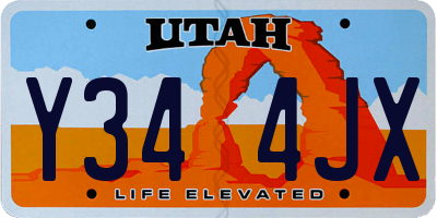 UT license plate Y344JX