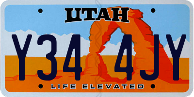 UT license plate Y344JY