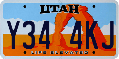 UT license plate Y344KJ